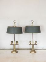 PAIRE DE PETITES LAMPES BOUILLOTTES à deux lumières en bronz… (photo 6)