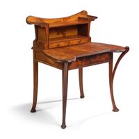 Bureau Bonheur du jour par Louis Majorelle en acajou
