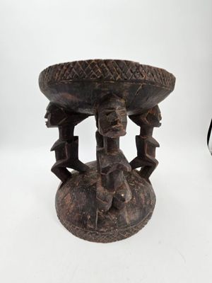 MALI Tabouret DOGON aux 4 femmes - Photo 1