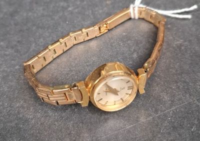 YEMA. Montre de dame, boîtier rond en or jaune (750/1000), c…
