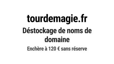 Nom de domaine tourdemagie.fr. Catégorie: Jeux et divertisse…