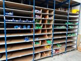 many shelves that have different types of items on them
