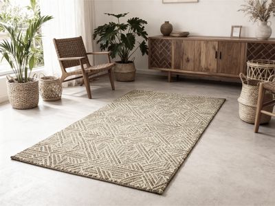Lot DE 48 Tapis 100x150cm Beige Polypropylene