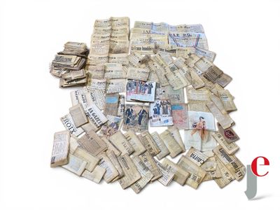 a pile of old money sitting on top of a table