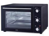 an image of a black toaster oven on a white background