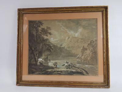 Adrien Manglard - Bord de rivière - Objet d'art français