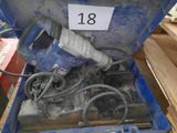 a blue tool box with tools inside of it