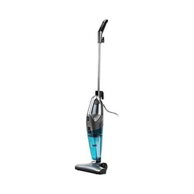 un aspirateur bleu et noir sur fond blanc