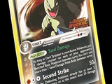 une photo d'une carte Pokémon sur laquelle figure un Tyranne Noir