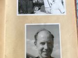 two pictures of a man and a woman that are on a book