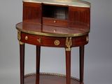 a fine george iv mahogany and brass inlaid side table