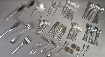 a lot of silver spoons and forks on the table