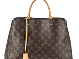 Sac cabas Louis Vuitton en toile Monogram marron et cuir