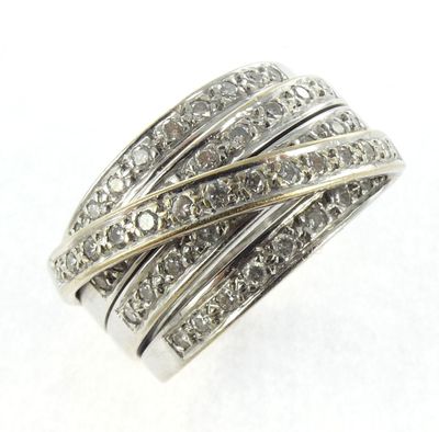 a close up of a ring on a white surface