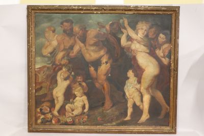 a picture of a painting of a group of naked men