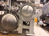 a large machine that is sitting inside of a building
