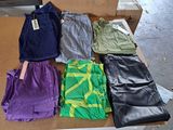 a box with many pairs of pants on it