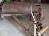 a large machine that is sitting in a garage