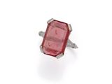a tourmaline and diamond ring, by van cleef