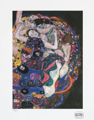 une image représentant un tableau où l'on voit deux femmes allongées sur un lit