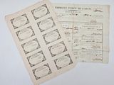 un vieux document sur lequel figurent de nombreux cachets