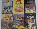 six livres pour enfants en français, en français et en anglais, tous illustrés de personnages de dessins animés