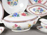 many different types of china on display on the table