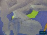 a picture of a painting of a person with writing on it