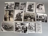 several old black and white photos of people in a room