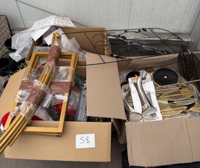 a box full of assorted items sitting on the floor