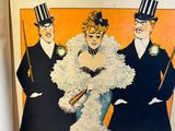 a picture of a magazine with a picture of a man and a woman in top hats