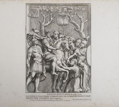 une vieille gravure représentant un groupe d'hommes et de femmes dans une forêt