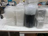 a lot of plastic cups and cups on a table