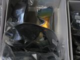 two boxes of shoes that are sitting on a table