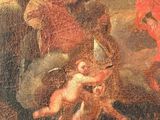an image of a painting of angels and demons in a landscape