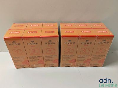 quatre coffrets de la nouvelle gamme de soins capillaires 3 en 1 de Nuxe