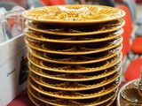 a lot of plates that are on the table