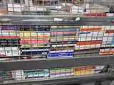 a metal cart with a bunch of cigarettes in it