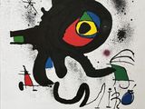 a poster for the exhibition miro lithoggraph v
