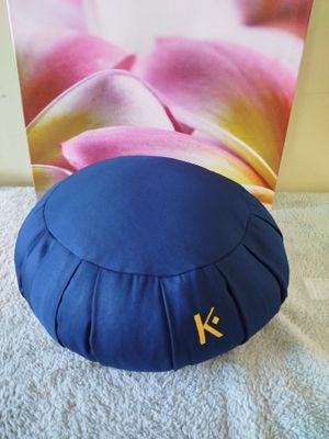 Lot de 35 Zafus rond bleu foncé (coton / kapok)