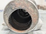 a close up of a metal object on a table