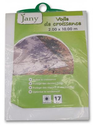 JANY - Voile de croissance - 2x10m - 17g/m2 - Anti-UV - Accé…
