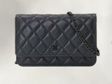 chanel black quilted lambskin flap bag