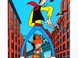 a painting of a man and a woman in cowboy outfits