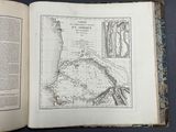 an open book with a map of the country of france on it