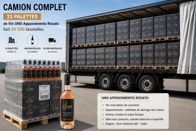 un camion avec tout un tas de bouteilles à l'arrière