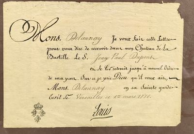 Fausse lettre de cachet Encadrée - Photo 1