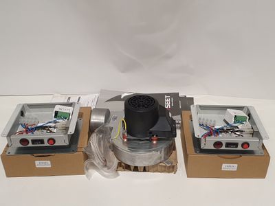 three different types of air conditioning systems on a white surface