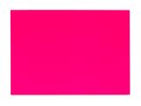 a bright pink post it note on a white background