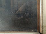 a picture of a painting on the window sill of a house